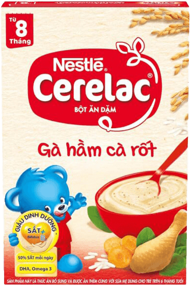  Bột Ăn Dặm Nestle Cerelac Gà Hầm Cà rốt 200g 