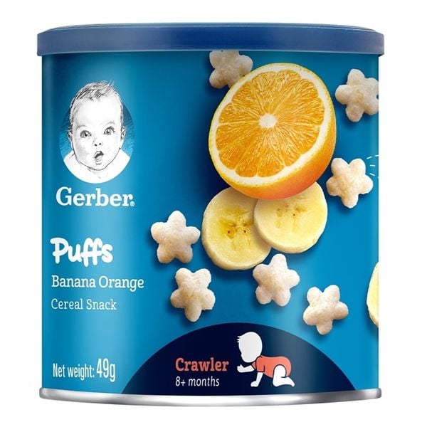  Bánh Ăn Dặm Gerber Vị Chuối Cam 49g 