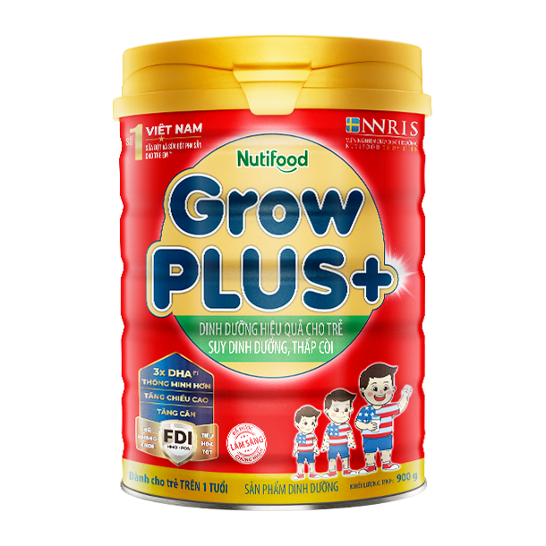  Sữa Bột Nutifood Grow Plus Đỏ 1+ 900g 