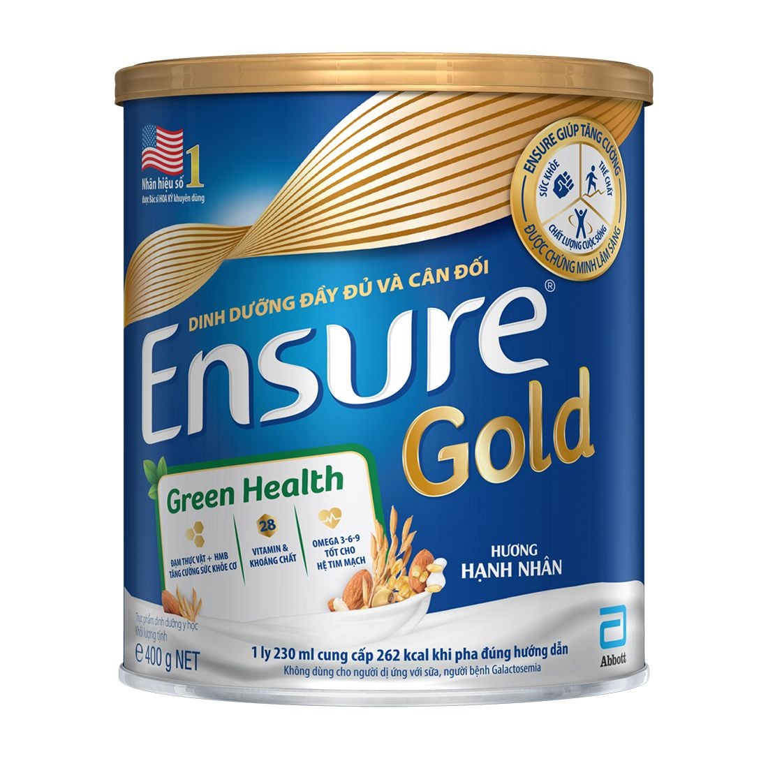  Sữa Bột Ensure Gold HMB Hương Hạnh Nhân 400g 