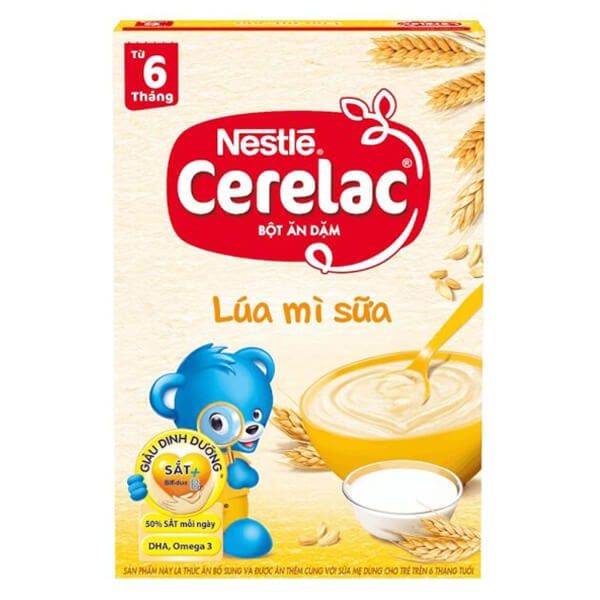  Bột Ăn Dặm Nestle Cerelac Lúa Mì Sữa 200g 