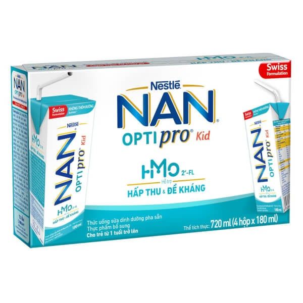  Lốc 4 Hộp Sữa Pha Sẵn Nan Optipro Kid 180ml 