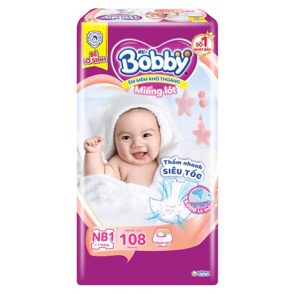  Miếng Lót Sơ Sinh Bobby Newborn 1 108 Miếng 