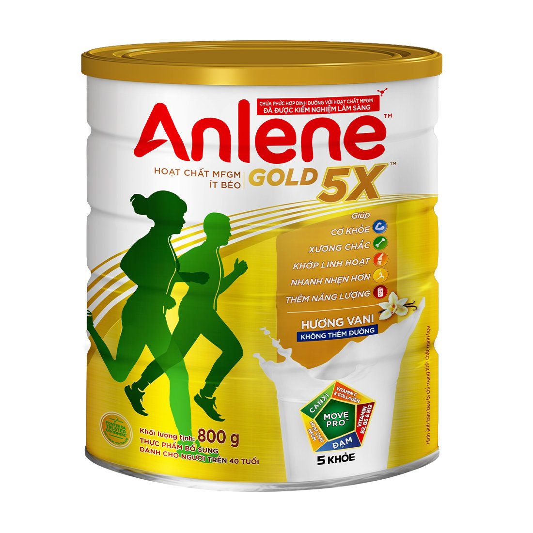  Sữa Bột Anlene Gold 5X Hương Vani 800g 