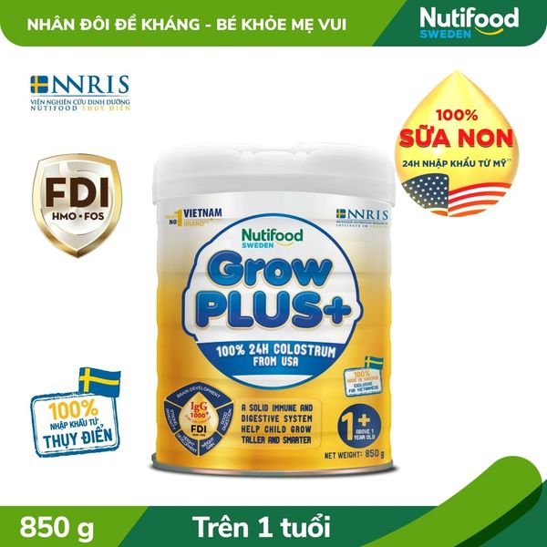  Sữa Bột Nutifood Grow Plus Vàng Sữa Non 1+ 850g 