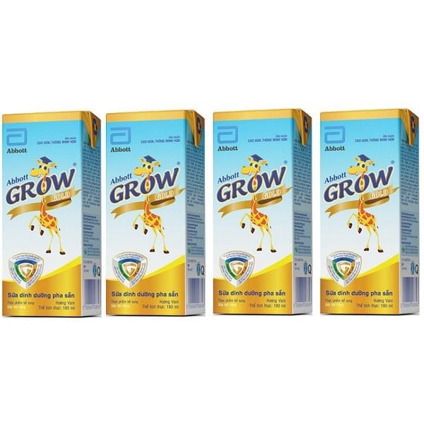 Lốc 4 Hộp Sữa Pha Sẵn Abbott Grow Gold 110 ml 