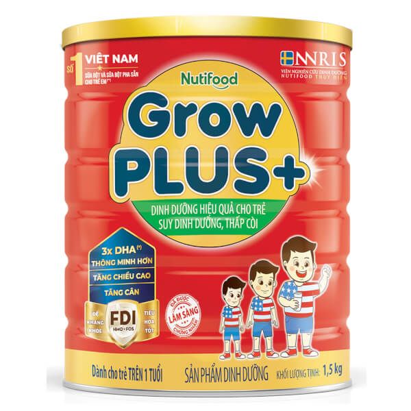  Sữa Bột Nutifood Grow Plus Đỏ 1.5kg 