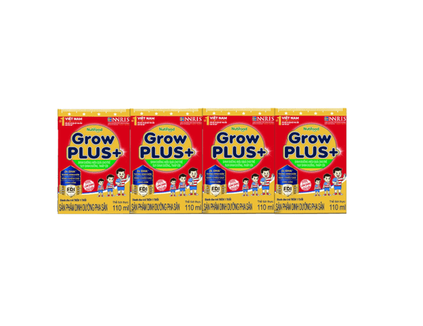  Lốc Sữa Pha Sẵn Nutifood Grow Plus Đỏ 110ml 