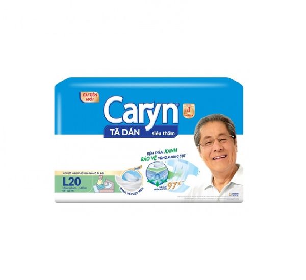  Tã Dán Giấy Caryn Siêu Thấm Size L 20 Miếng 