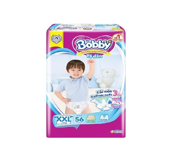  Bỉm Tã Dán Bobby Size XXL 56 Miếng 