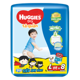  Bỉm Tã Quần Huggies Dry Size L 68 Miếng 
