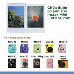 Abum ảnh Instax Mini 65 tấm - đựng ảnh Polaroid Instax 6x9