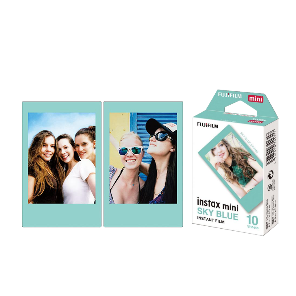 Fujifilm Instax Mini viền Sky Blue - Phim cho máy ảnh chụp lấy liền (Chính hãng)