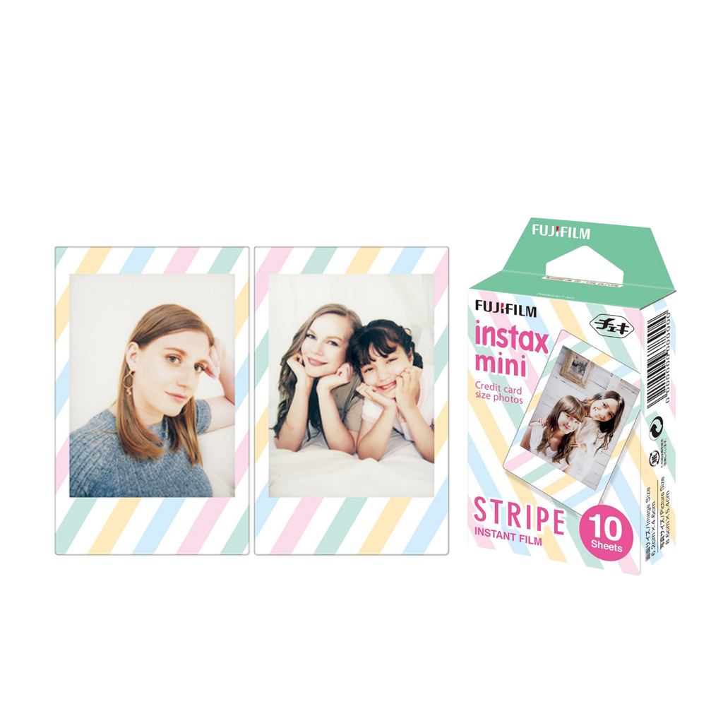 Fujifilm Instax Mini Stripe (10 films) - Phim cho máy ảnh chụp lấy liền (Chính hãng) (Ngừng kinh doanh)