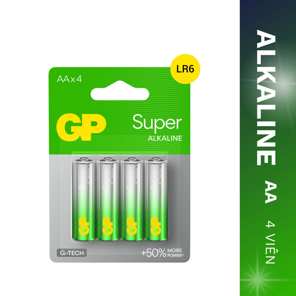 Pin tiểu GP Alkaline 1.5V AA LR6
