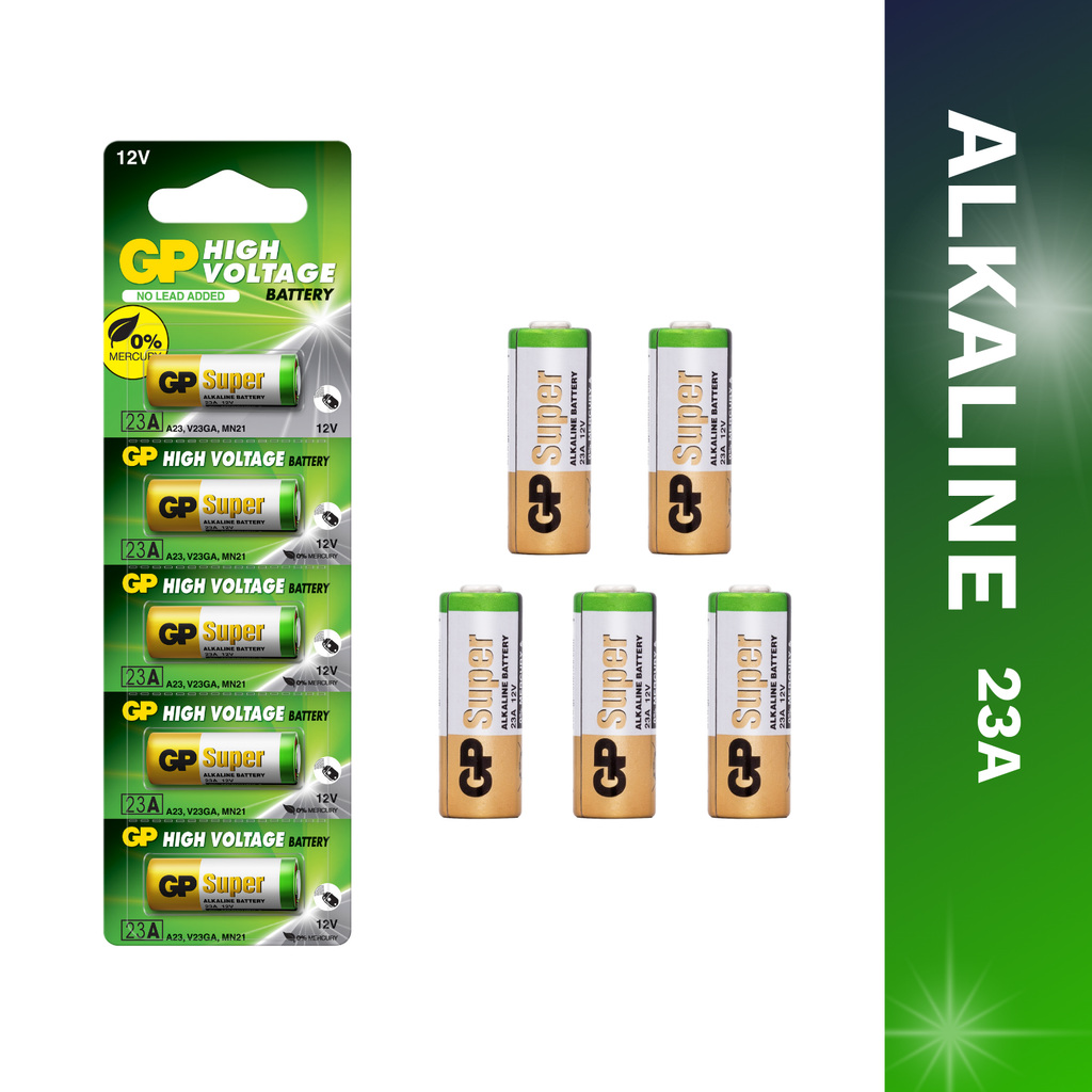 Pin hiệu suất cao GP Alkaline 12V A23 | 23A | MN21 | LRV08 | V23GA