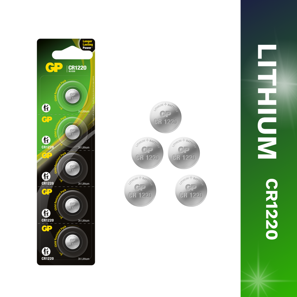 Pin cúc áo GP Lithium 3V CR1220 | DL1220 | 1220