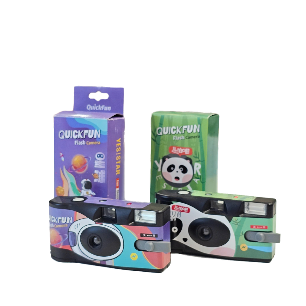 QuickFun Flash Disposable Camera ISO 400 Panda - Máy ảnh film dùng 1 lần có flash