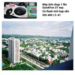 QuickFun Flash Disposable Camera ISO 400 Panda - Máy ảnh film dùng 1 lần có flash