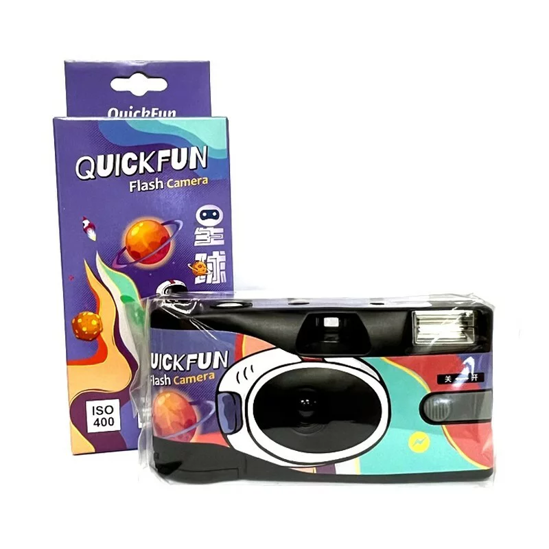 Máy chụp ảnh YES!STAR QuickFun Flash Disposable Camera có flash - Astronaut (hộp tím)