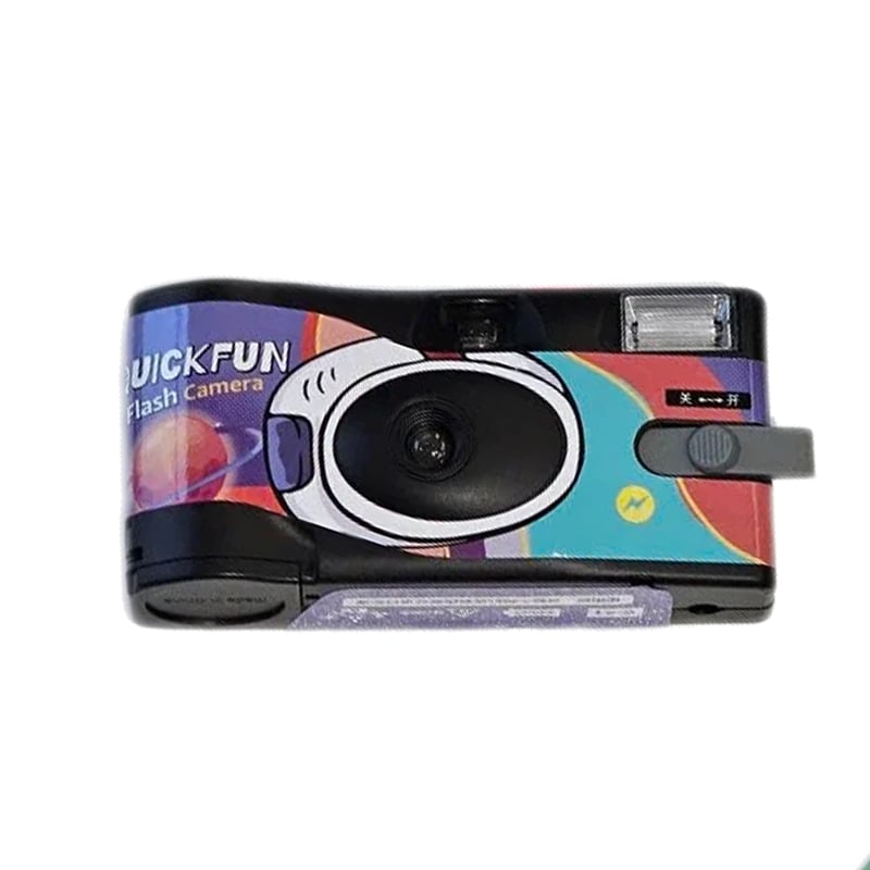 Máy chụp ảnh YES!STAR QuickFun Flash Disposable Camera có flash - Astronaut (hộp tím)