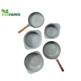  BỘ 5 NỒI CHẢO CAO CẤP ECORAMIC PREMIUM ĐÁY TỪ 