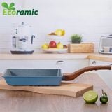  Chảo Vuông Vân Đá Đáy Từ Ecoramic Size 15x18 