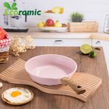  Chảo Cạn Vân Đá Đáy Từ Ecoramic Platinum 