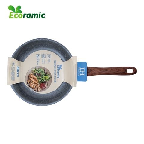  Chảo Cạn Vân Đá Đáy Từ Ecoramic Size 20 