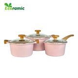  Bộ 3 Nồi New Sline Ecoramic Rose 