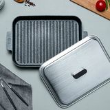  CHẢO NƯỚNG CHỐNG DÍNH CAO CẤP 21*29CM OSLO FJORD (KÈM NẮP INOX) 