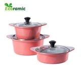  Bộ 3 Nồi Vân Đá Đáy Từ Ecoramic Vline 