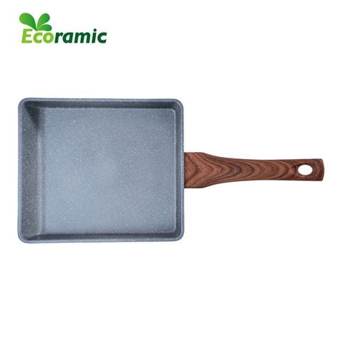  Chảo Vuông Vân Đá Đáy Từ Ecoramic Size 15x18 