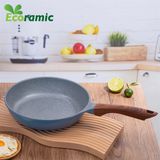  Chảo Cạn Vân Đá Đáy Từ Ecoramic Size 20 