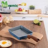  Chảo Vuông Vân Đá Đáy Từ Ecoramic Size 15x18 