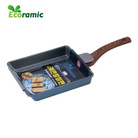  Chảo Vuông Vân Đá Đáy Từ Ecoramic Size 20x23 