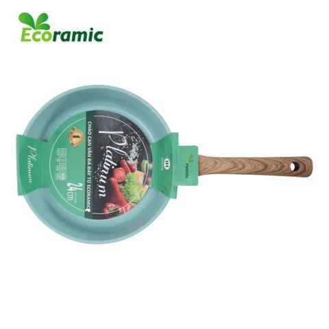  Chảo Cạn Vân Đá Đáy Từ Ecoramic Platinum Size 26 