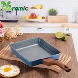  Chảo Vuông Vân Đá Đáy Từ Ecoramic Size 20x23 