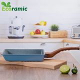  Chảo Vuông Vân Đá Đáy Từ Ecoramic Size 20x23 