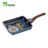  Chảo Vuông Vân Đá Đáy Từ Ecoramic Size 15x18 