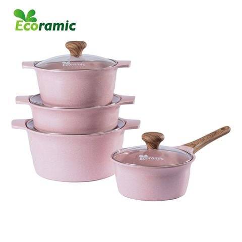  Bộ 4 Nồi Đáy Từ Cao Cấp Ecoramic Platinum 