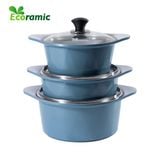  Bộ 3 Nồi Vân Đá Đáy Từ Ecoramic Vline 