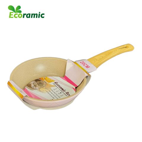  CHẢO CẠN ĐÁY TỪ 20CM ECORAMIC ROSE 