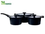  Bộ 3 Nồi New Sline Ecoramic Black 