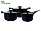  Bộ 3 Nồi New Sline Ecoramic Black 