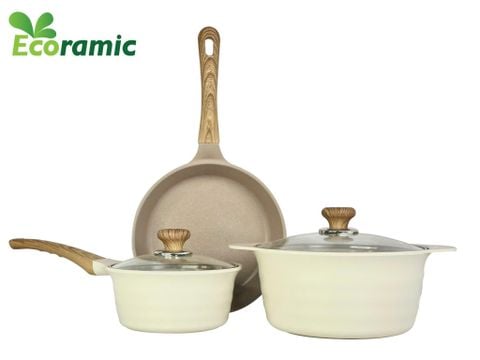  Bộ Ecoramic Blooming Ivory Vân Đá Đáy Từ Cao Cấp 