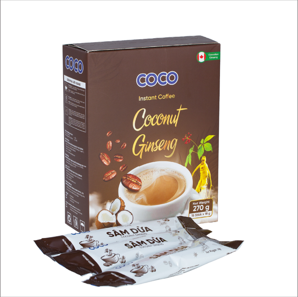 Cà phê sữa nhân sâm dừa hoà tan 4in1