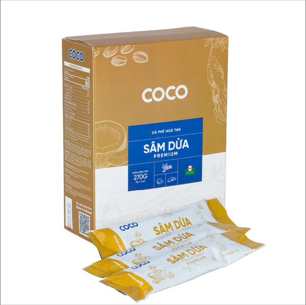 Cà phê sữa nhân sâm dừa hoà tan 4in1 Premium