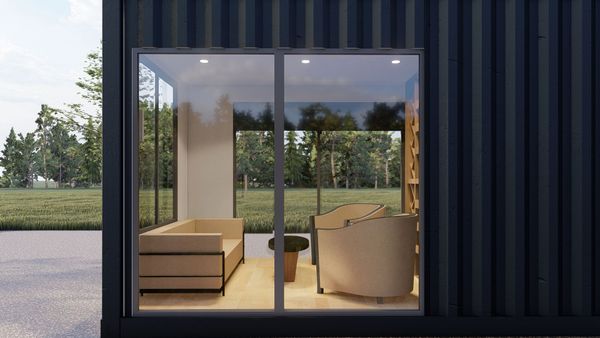 Phòng khách nhà Container Datkeys_Nhà lắp ghép Mẫu 01