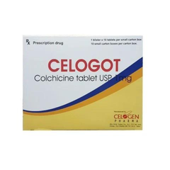 Celogot 1mg colchicin braw hộp 10 viên